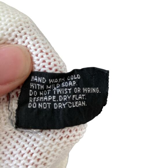 Vintage 70s Bronson Anchor Hooded Sweater White Blue Stripe Nautical Sz Small - Picture 14 of 16